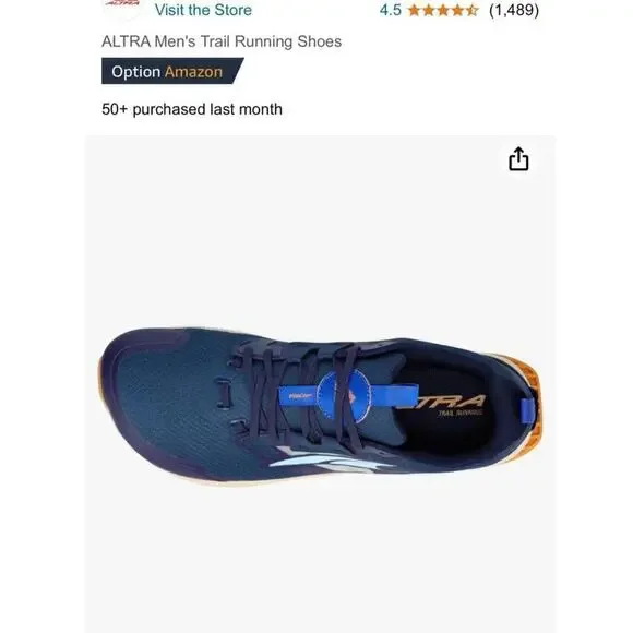 Altra Men’s Navy Blue Lone Peak 7 Trail Running Shoes / Size-11.5 - Picture 14 of 16